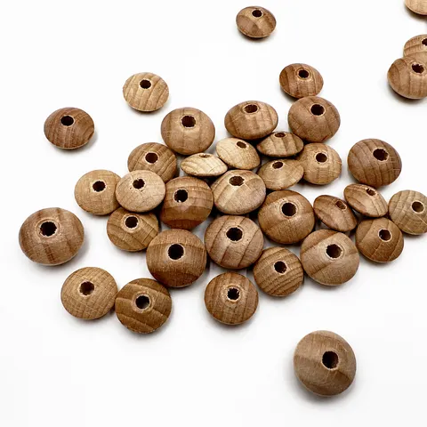Perles Vrac en Bois de Hêtre Naturel Perles Entretoises Abaque Pour Fabrication de Bijoux DIY et Artisanat