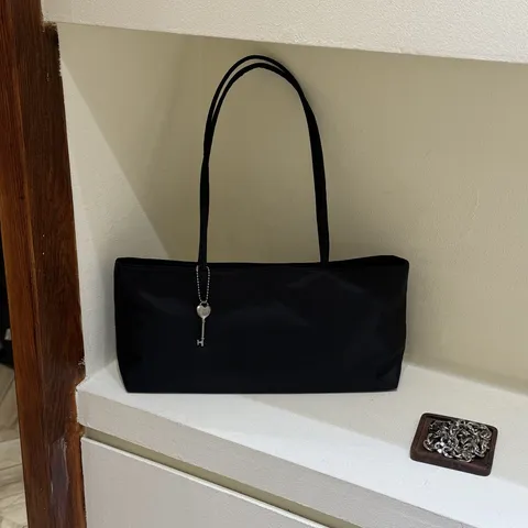 Sac Cabas Décontracté Minimaliste en Nylon pour Femmes Grande Capacité Léger Sac d'Épaule Aisselle Couleur Unie Sac à Main