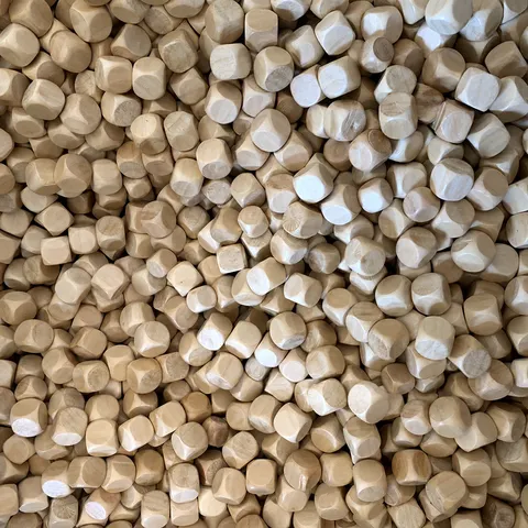 Blocs Carrés en Bois Massif Naturel Particules de Bois pour Remplissage de Bac à Sable d'Aire de Jeux pour Enfants Bricolage Perles en Bois Sans Trou
