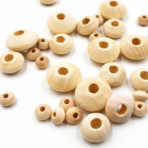 Perles d'espacement abaque en bois de lotus naturel pour la fabrication de bijoux DIY Accessoires faits à la main
