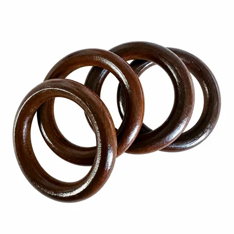 Anneaux en Bois de Bois Dur Naturel Cercles d'Artisanat DIY pour Sangle de Sac à Main Rideau Faits à Main Accessoires de Fabrication de Bijoux