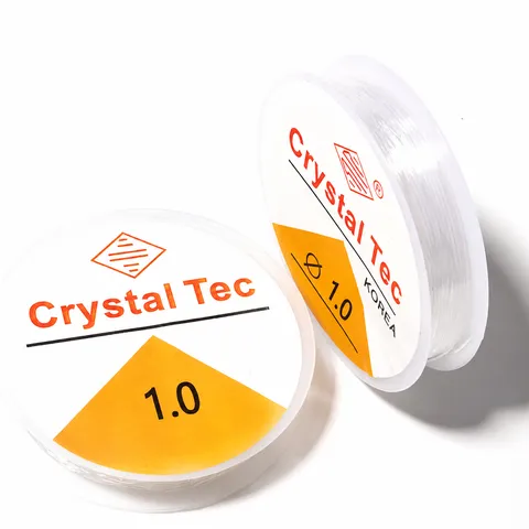 Cordon Élastique Transparent pour Perles Fil Extensible en Cristal Clair pour Fabrication de Bijoux DIY Bracelet Collier
