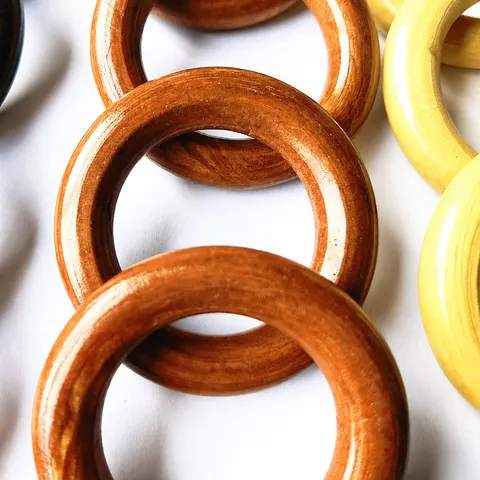 Anneaux en Bois Naturel Cercles en Bois Lisses Pour Artisanat DIY Sacs à Main Rideaux Décoration Maison Accessoires en Bois