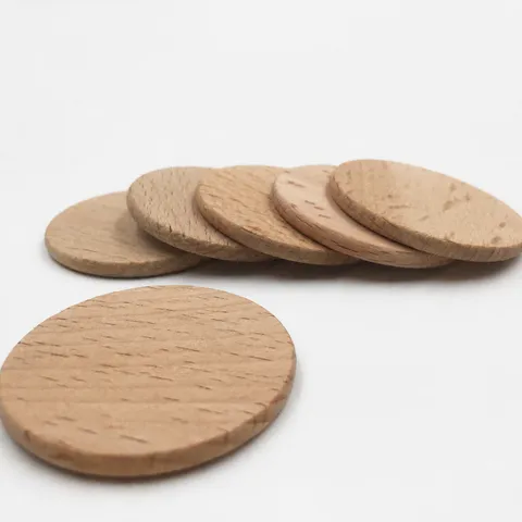 Pièces Rondes en Bois de Hêtre Naturel Disques Bruts Non Finis Pour Accessoires de Bijoux DIY Artisanat Fait Main