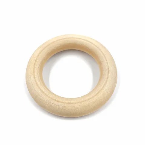 Anneaux en Bois Naturel Cercles en Bois Non Finis pour Bricolage Macramé Boucles de Sac Rideaux Fabrication de Bijoux