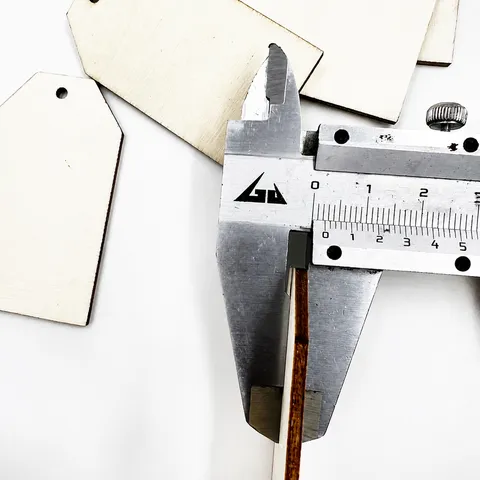 Étiquettes Vierges en Bois Non Finies Tranches de Bois Rectangulaires pour Bricolage DIY