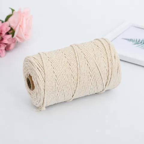 Natural Cotton Cord Macrame Rope Braided Craft String For DIY Tapestry Wall Hanging Handmade Home Decor