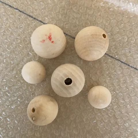 Perles en Bois Massif Non Finies Boules Rondes en Bois en Vrac Pour Artisanat DIY Fabrication de Bijoux Sans Trou Bois de Lotus Naturel