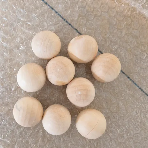 Perles en Bois Massif Non Finies Boules Rondes en Bois en Vrac Pour Artisanat DIY Fabrication de Bijoux Sans Trou Bois de Lotus Naturel