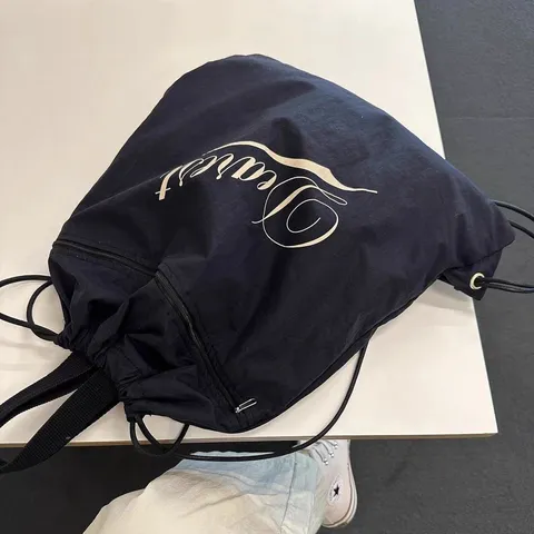 Korean Style Small Niche Design Drawstring Nylon Backpack Large Capacity Casual Fashion Commuting School Book Bag