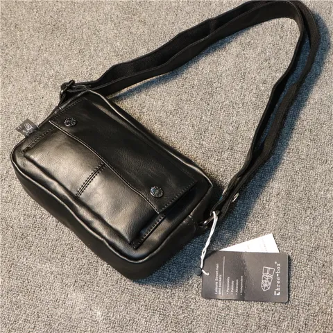 Borsa a Tracolla Casual in Pelle PU da Uomo Borsa a Tracolla Piccola Minimalista Moda Tinta Unita Borsa Quotidiana per Uomo