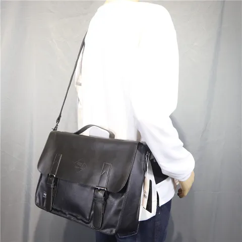 Borsa a Tracolla e Messaggero Casual d'Affari in Pelle PU Vintage da Uomo per Lavoro Quotidiano