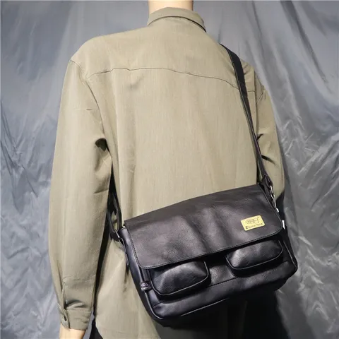 Threebox Uomo Vintage Retro Casual Borsa Messaggero Poliestere Borsa a Tracolla