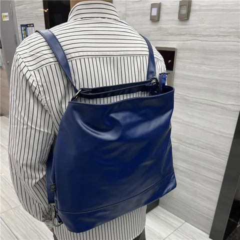 Zaino Multiuso Moda Casual Pelle Morbida Grande Capacità Tote Borsa A Tracolla Per Uomini E Donne