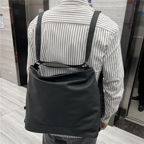Zaino Multiuso Moda Casual Pelle Morbida Grande Capacità Tote Borsa A Tracolla Per Uomini E Donne