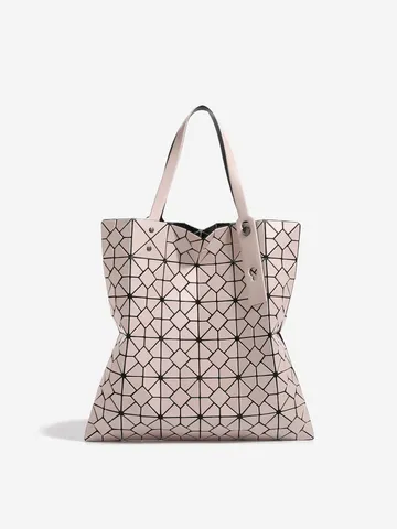 Femme Mode Géométrique Losange Cabab Grand Capacité Cuir PU Sac d'Épaule Décontracté Sac à Main Minimaliste
