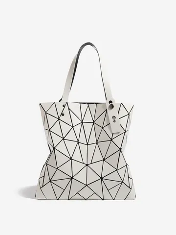 Sac Cabas Géométrique Motif Losange Mode Femme Grande Capacité Cuir PU Sac Bandoulière Décontracté Sac à Main Commutation Quotidienne