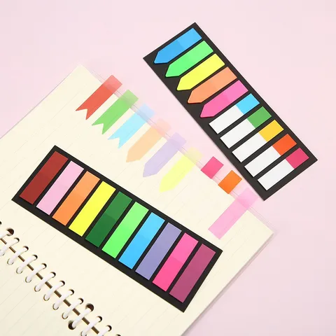 Translucent Index Tabs Sticky Notes Fluorescent Page Markers Transparent Sticky Notes