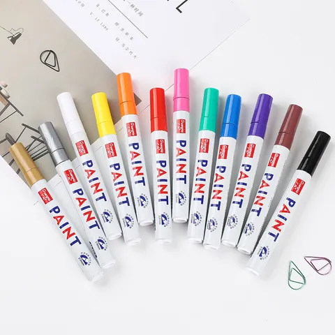 Oil-Based Paint Marker Pens Waterproof Permanent Marker Pen DIY Art Drawing Stationery Writing Supplies