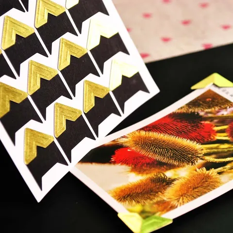 Retro Paper Photo Album Corner Stickers DIY Scrapbook Picture Mounts Self Adhesive Craft Stickers For Journal Memory Book