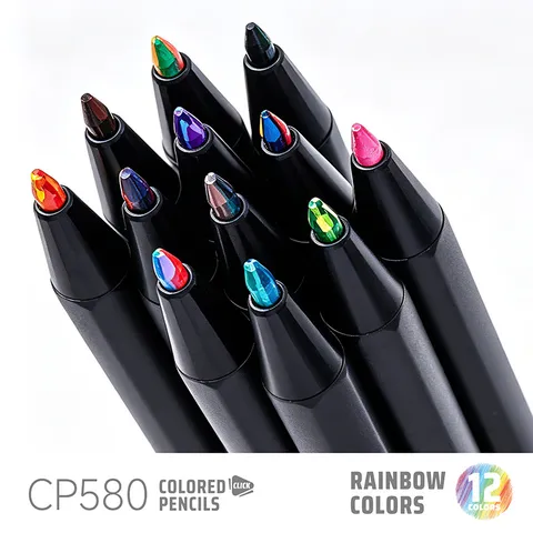 Professional Retractable Colored Pencils Set Soft Oily Lead Color Pencils For Drawing Art Sketching