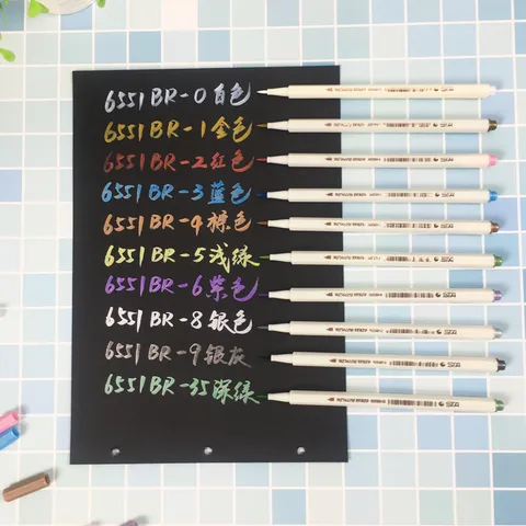 Colorful Soft Brush Pens Metallic Paint Marker Set For DIY Scrapbook Drawing And Writing Art Crafts