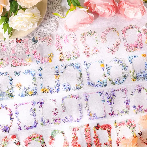 PET Kant Decoratief Dagboek Plakband Bloemen Vlinder Scenery Sticker Rol Journal Kantoorbenodigdheden Esthetische Ambachtelijke Tape