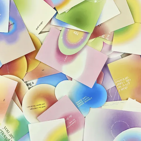 Rétro Dégradé Journal Matériel Pack Esthétique Notes Adhésives Diy Décoratif Collage Papier Pour Scrapbooking Papeterie