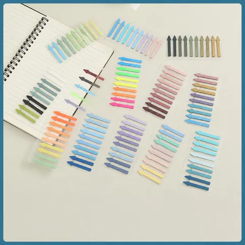 PET Transparent Index Sticky Notes Translucent Writable Fluorescent Colorful Sticky Tabs Office School Stationery