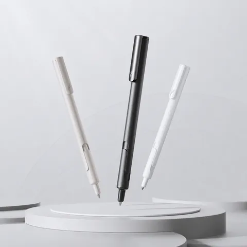 Retractable Gel Pen 0.5mm Fine Point Black Ink Smooth Writing Minimalist Design Press Pen Office School Stationery
