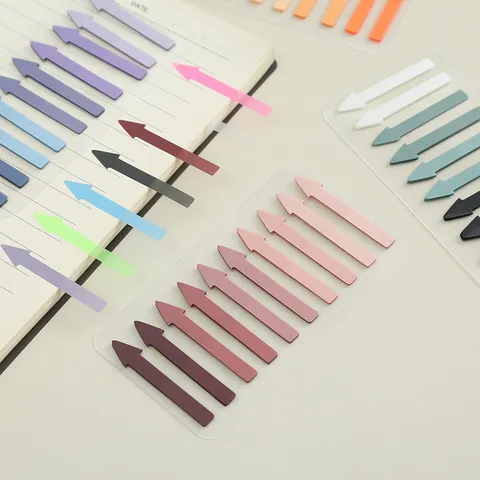 PET Transparent Index Sticky Notes Translucent Writable Fluorescent Colorful Sticky Tabs Office School Stationery