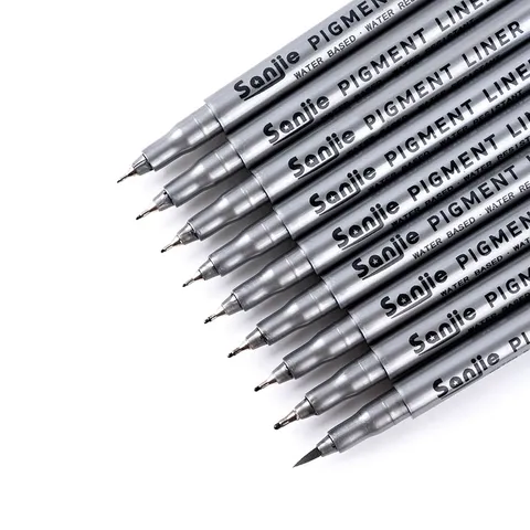 Professional Waterproof Fineliner Pen Set Black Ink Micro Fine Line Sketch Drawing Pens Art Office Stationery Supplies