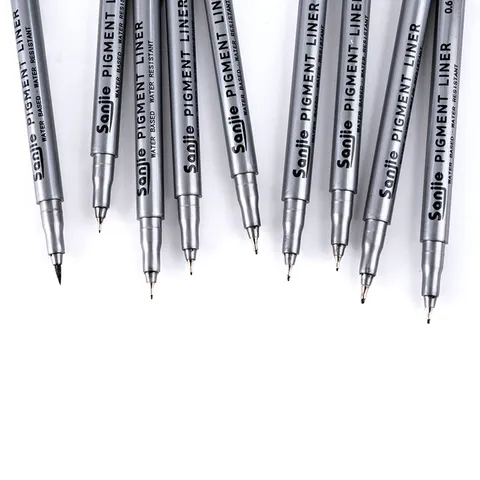 Professional Waterproof Fineliner Pen Set Black Ink Micro Fine Line Sketch Drawing Pens Art Office Stationery Supplies