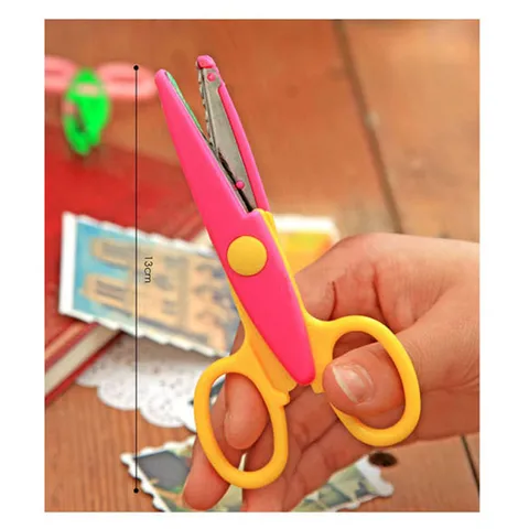 Creative DIY Photo Album Decorative Lace Scissors Metal Plastic Craft Scissor Stationery Tool Student Art Craft Supplies