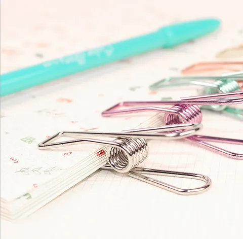 Metalenvouwclips Kleine Vormige Paperclips Kleurrijke Kantoorartikelen Clips Voor Kantoor School Documentorganisatie