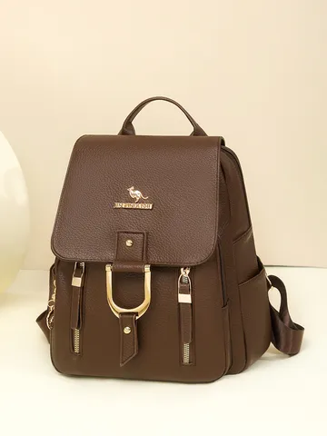 Womens Soft PU Leather Backpack Large Capacity Fashion Commuter Travel School Bag Casual Daily Daypack