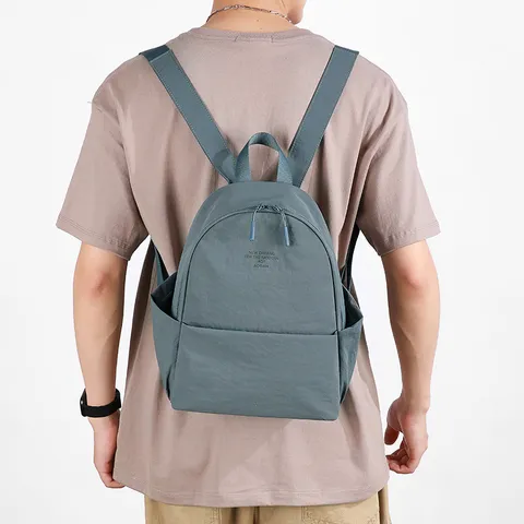 Washed Nylon Backpack Women Large Capacity Casual Travel School Bag Lightweight Minimalist Casual Bookbag Daypack