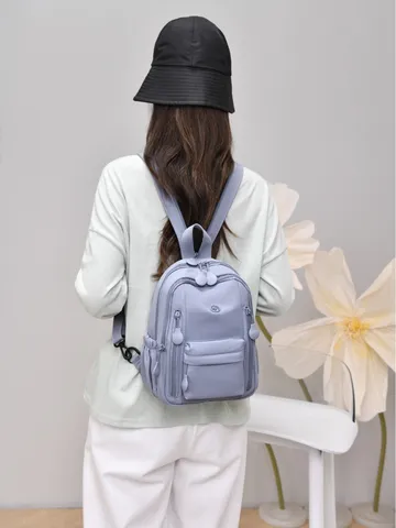 Women's Mini Nylon Backpack Lightweight Waterproof Multi-Pocket Casual Daypack Convertible Crossbody Bag Fashion Travel Purse