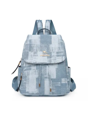 Fashion Casual Backpack For Women Large Capacity Drawstring Travel Bag PU Leather Vintage School Bookbag