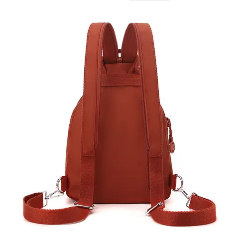 Japanese Minimalist Nylon Casual Backpack Large Capacity Travel School Bookbag Solid Color Drawstring Daypack