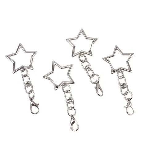 Mosquetón de Estrella Pentagrama Accesorios de Joyería DIY Llavero Colgante de Muñeca Estrella Hallazgos