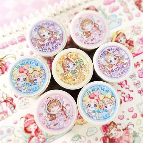 Χαριτωμένο Κορίτσι Anime Washi Tape Διακοσμητική Κολλητική Ταινία Για Ημερολόγιο DIY