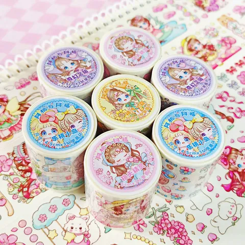 Χαριτωμένο Κορίτσι Anime Washi Tape Διακοσμητική Κολλητική Ταινία Για Ημερολόγιο DIY