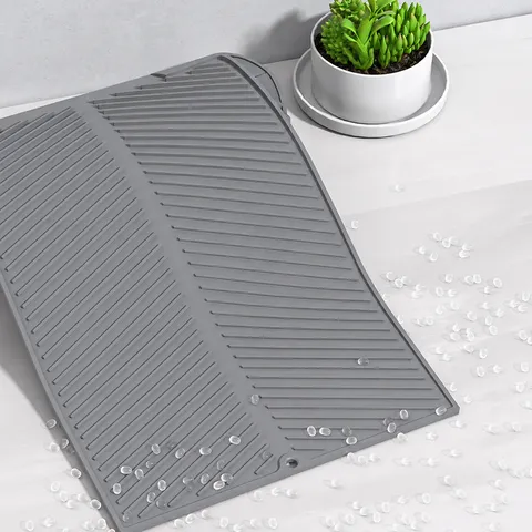 Grote Siliconen Afdruipmat Hittebestendige Keuken Droogmat Antislip Waterdichte Tafelmat voor Servies