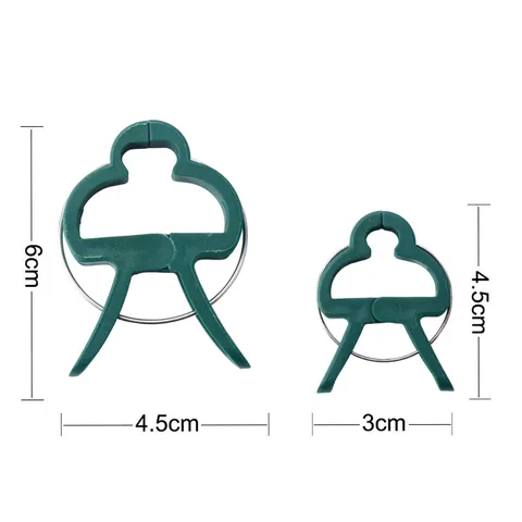Green Plastic Plant Support Clips Heavy Duty Garden Vine Clips For Tomatoes Flowers Adjustable Gardening Clips