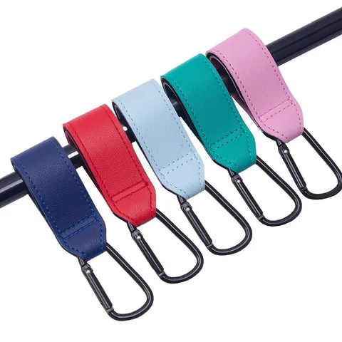 Crochet De Poussette Universel En Cuir PU Multifonctionnel Suspendu Pour Sac À Couches Accessoires De Poussette Pour Bébé