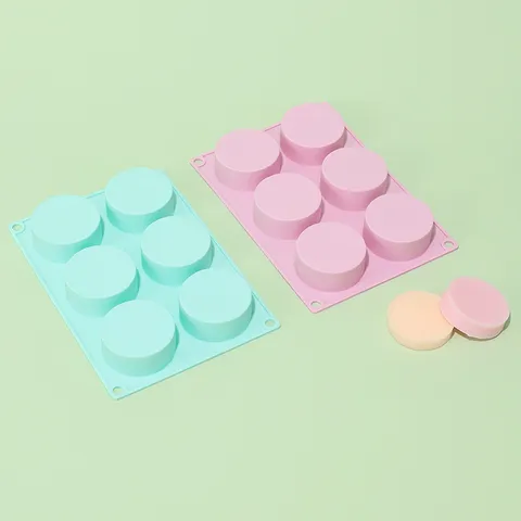 6 Hohlraum Kleine Zylindrische Silikon Kuchenform Flexible Schokoladenform DIY Seifenform Backwerkzeuge