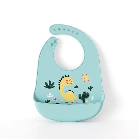 Cute Cartoon Silicone Baby Bib Waterproof Infant Saliva Towel Food Grade Toddler Feeding Bibs Multi-Color Cute Design