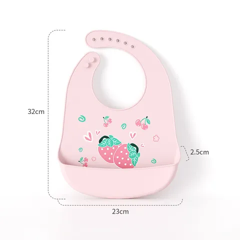 Cute Cartoon Silicone Baby Bib Waterproof Infant Saliva Towel Food Grade Toddler Feeding Bibs Multi-Color Cute Design