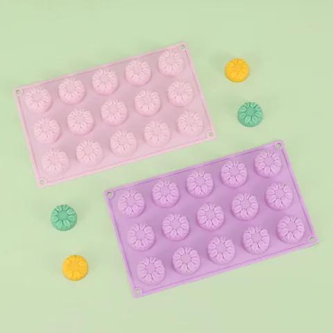 15-Loch Silikon Blumen Kuchenform Schokolade Backblech Antihaft Fondant Gebäckformen Küche DIY Dessert Werkzeuge